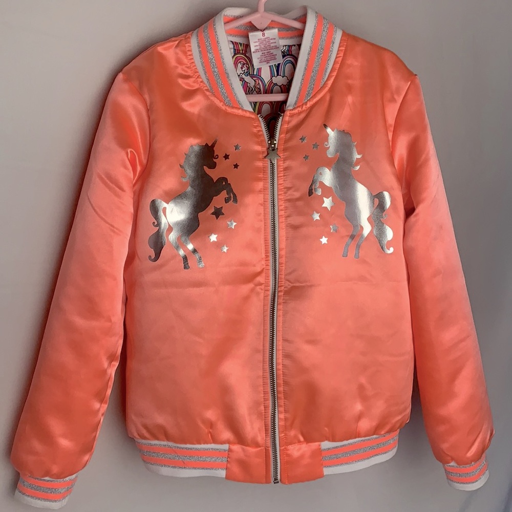 🧡🦄KIDS PEACH BOMBER JACKET